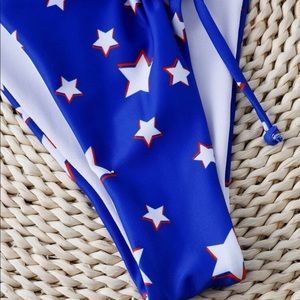 SHEIN star print high cut bikini bottoms